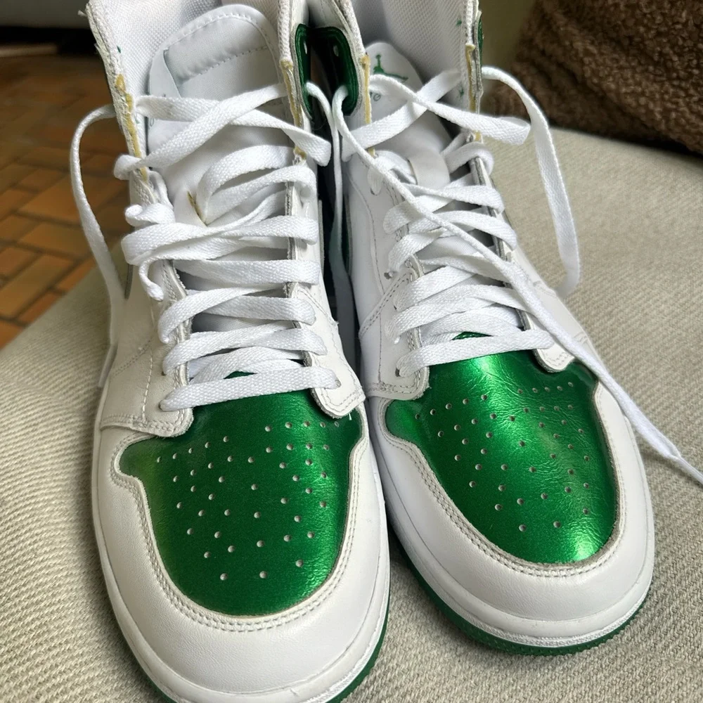 Jordan 1 High Golf Metallic Green Men's size 11